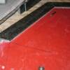 Red Guard for waterproofing on master bathroom floor